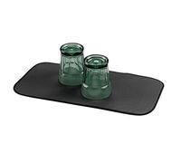 iDesign iDry tapis de sechage, petit tapis égouttoir vaisselle en polyester, tapis évier fin pour un séchage rapide des assiettes, noir/blanc