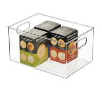 iDesign Linus Boite de Rangement pour Placard Cuisine, Grande Boite de Conservation en Plastique, Transparent
