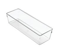 iDesign Linus boite tiroir pour armoire ou coiffeuse, boite de rangement plastique de 30,5 cm x 10,2 cm x 7,6 cm, transparent
