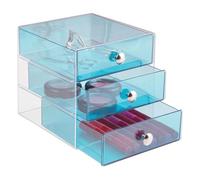 iDesign Organiseur 3 tiroirs, Aqua, 1 pièce