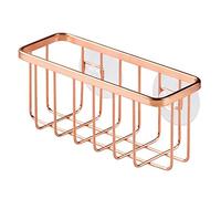 iDesign Porte-éponge pour évier, en métal enduit antirouille avec ventouses puissantes, porte-savon de cuisine, cuivre