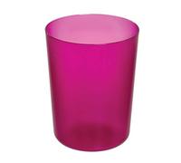 iDesign Poubelle Ronde, Petite Poubelle en Plastique Robuste au Design Moderne, Corbeille à Papier polyvalente pour La Salle de Bain, le Bureau, La Cuisine, etc., Rose