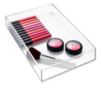 iDesign range couvert, extra-grand casier rangement plastique, rangement tiroir pour couverts et divers ustensiles, transparent