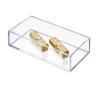 iDesign range couvert, petit casier rangement plastique, rangement tiroir pour couverts et divers ustensiles, transparent