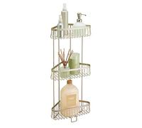 iDesign York Lyra etagere d angle salle de bain, petite étagère de douche à suspendre en métal, argenté mat
