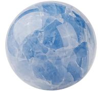 IDGTTLDF Blue Decorative Balls Sculpture, Celestite Crystal Ball,Home Office Decor Fengshui Sphere, and,4.5~5cm