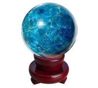 IDGTTLDF Household Decoration Polished Blue Apatite Crystal Ball, Quartz Gemstone Spheres Ornaments Gifts for Home,3~4cm