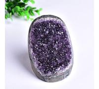 IDGTTLDF Uruguayan Amethyst Cluster geode Crystal Family raw Stone Home Feng Shui Ornaments,Purple,400~600g