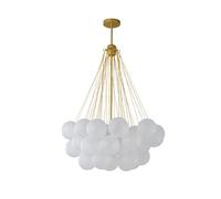 IDHBGJD Cercle LED Plafonnier Moderne Bulle Boule Ronde Lustre Plafond Anneau Lumière Suspendue Réglable Suspension Suspension pour Salon Salon Couloir Chambre 80 60 40 CM