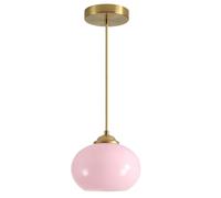 IDHBGJD Éclairage Globe Rose Suspension Mid Century Moderne Grand Verre Pendentif éclairage Laiton Or Lustre Nordique Fille Chambre Suspension lumière Cuisine pendentifs lumières sur l'île