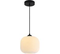 IDHBGJD Éclairage Suspension d'îlot de Cuisine en Verre Blanc givré E27 Cordon Noir sur la lumière de l'îlot de Cuisine Lampe Suspendue Moderne en Verre à Hauteur réglable de 150 cm au-Dessus de la