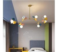 IDHBGJD Lampe Suspendue Lustres Lustre en Cristal Macaron Lustre pour Chambre de bébé - Décoration Boule de Verre Multicolore Décoration intérieure Éclairage Éclairage Illuminate Pendan Foyer