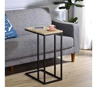 Bout de canapé DEBORA table d'appoint table à café table basse de salon cadre en métal noir et plateau en MDF décor chêne sonoma Chêne Sonoma/Noir G