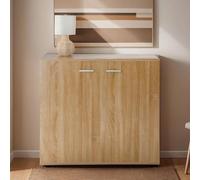 IDIMEX Buffet Chicago Commode Meuble de Rangement en mélaminé décor chêne Sonoma, avec 2 Portes