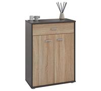 Buffet salle à manger CALAIS L 60 cm coloris chêne sonoma avec 2 portes bahut bas meuble de rangement style moderne
