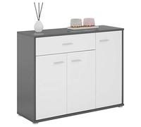 Buffet salle à manger CORALINE L 88 cm, gris et blanc gris/blanc G