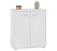 Buffet salle à manger FIRMIN L 60 cm blanc avec 2 portes, bahut bas, meuble de rangement style moderne