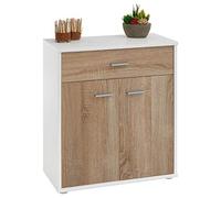 IDIMEX Buffet Salle à Manger Monaco L 60 cm Coloris Blanc et chêne Sonoma avec 1 tirroir et 2 Portes bahut Bas Meuble de Rangement Style Moderne Commode vaisselier 60 x 70 x 30 cm
