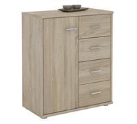 IDIMEX Buffet Salle à Manger Oscar L 60 cm en Bois Coloris chêne Sonoma avec 4 tiroirs et 1 Porte, Meuble de Rangement Surface résistante aux éraflures