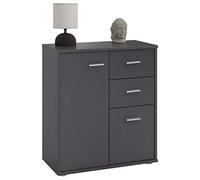 Buffet salle à manger REMY L 60 cm gris mat avec 2 portes et 2 tiroirs, bahut bas, meuble de rangement style moderne