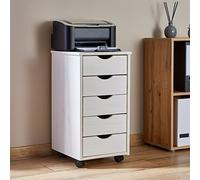caisson de bureau sur roulettes blanc