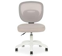 IDIMEX Chaise de Bureau Enfant Mayla Gris Réglable en Hauteur sans Accoudoirs, Assise Rembourrée Confortable, Dossier en Tissu Respirant