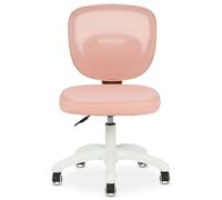 Idimex Chaise de bureau enfant MAYLA – Rose, réglable en hauteur, sans accoudoirs, assise rembourrée