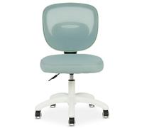 Chaise de bureau enfant MAYLA Vert Réglable en hauteur sans Accoudoirs, Assise Rembourrée Confortable