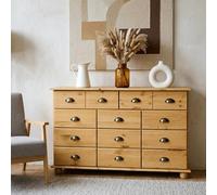IDIMEX Commode Colmar chiffonnier apothicaire Rangement avec 11 tiroirs en pin Massif Finition teintée/cirée