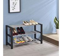 Etagère à chaussures ARINA 3 tablettes noir Noir G