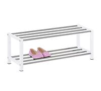 Etagère à chaussures DUBLIN blanc, 2 niveaux