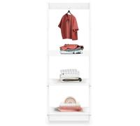 IDIMEX Étagère à vêtement Enfant Sally en Pin Massif, Dressing Enfant avec Tringle à Vêtements, Penderie Enfant Montessori, Blanc