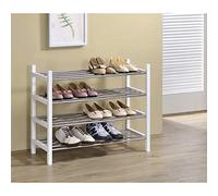 IDIMEX Etagère Rangement à Chaussures RESA 4 tablettes laqué Blanc