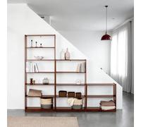 IDIMEX Etagère Regale H 200 cm Rangement sur Pied avec 7 Niveaux, en Bois Massif Coloris châtaignier