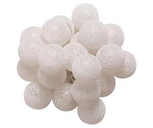 IDIMEX Guirlande LED Amici à Boules Blanches, Guirlande Lumineuse d'intérieur avec 20 Boules