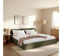 IDIMEX Lit 160x200 LATINI avec sommier, rembourré - Vert