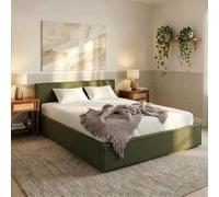IDIMEX Lit 160x200 Pesaro avec sommier, rembourré - Vert