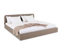 IDIMEX Lit 180x200 LATINI avec sommier, rembourré - Vert | 191 x 94 x 210 cm (L × H × P), King size, Tissu polyester, Lit double moderne, 2 places, sommier inclus