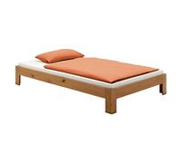 IDIMEX Lit futon Thomas Couchage Simple 120 x 200 cm 1 Place et Demi / 1 Personne, en pin Massif lasuré Couleur Campagne
