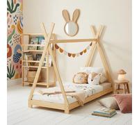 IDIMEX Lit Montessori tipi Elin, 90 x 190 cm lit cabane Enfant en pin Massif Vernis Naturel