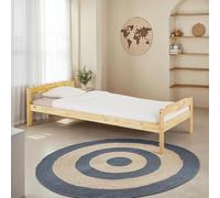IDIMEX Lit Simple lit Enfant Moritz 90 x 200 cm pin Massif Vernis Naturel