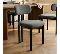 IDIMEX Lot de 2 Chaises Franca en Tissu Gris Foncé, Chaise de Salle à Manger et Cuisine au Look Moderne, Parfait pour Compléter Une Table Contemporaine, Pieds en Métal, Capacité Maximale : 100 kg