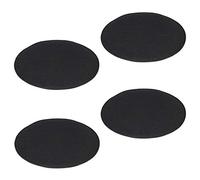 Lot de 4 coussins d'assise JONITA pour chaises de salle à manger ou bureau, galettes de chaise ou fauteuil rondes en feutre noir