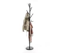 IDIMEX Porte-Manteaux ZENO Portant à vêtements sur Pied en Forme d'arbre avec 6 Crochets sur différentes hauteurs, en métal laqué Noir