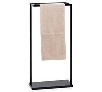 Porte-serviettes LUDO, en métal laqué noir Noir G