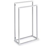 IDIMEX Porte Serviette Salle de Bain MAILO H 84 cm en Métal Chromé, Design Simple et Moderne, sur Pieds avec Socle Stable, 3 Barreaux Porte Serviettes