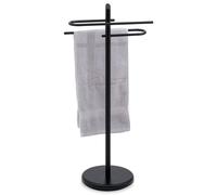 Porte-serviettes MIRO, en métal laqué noir Noir G