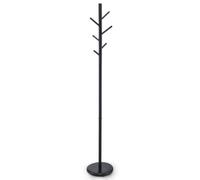 IDIMEX Portemanteau Enrico en métal et Bois Noir Portant à vêtements sur Pied en Forme d'arbre avec 6 Crochets sur différentes hauteurs