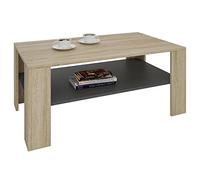 Idimex Table basse LORIENT – rectangulaire, 1 étagère, mélaminé chêne Sonoma/gris