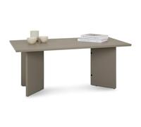 Table basse MESA pour salon en bois massif gris, Design rectangulaire moderne, Pieds angulaires, 110 x 45 x 60 cm